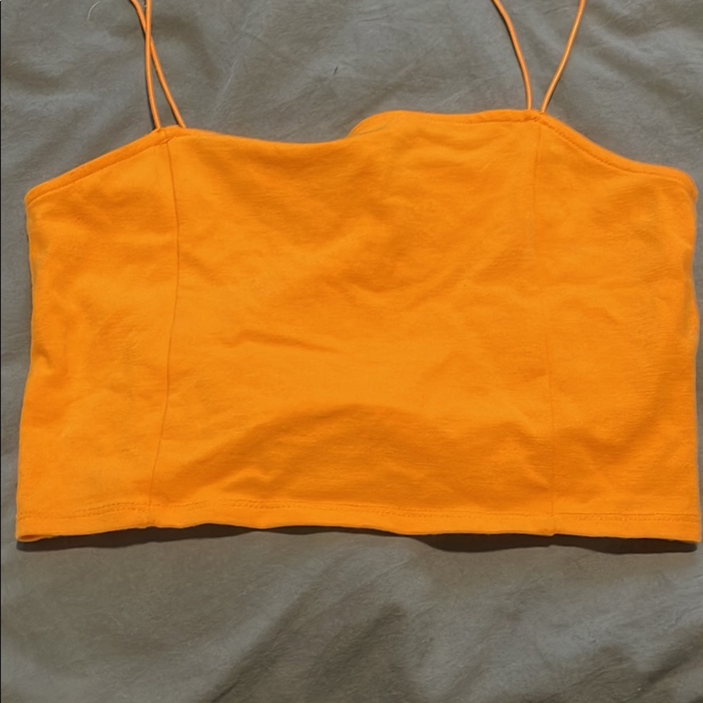 Yellow crop top